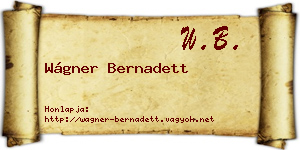 Wágner Bernadett névjegykártya