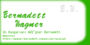 bernadett wagner business card